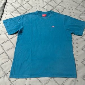 SUPREME men’s box logo tee size small turquoise